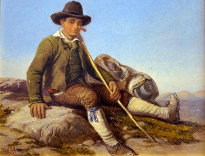 Berger de la Brigue, noin 1850 (Öljy kankaalle) tekijältä Hercule Trachel