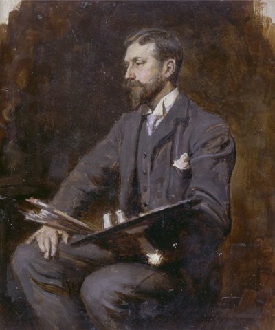 Mahdollinen omakuva, n. 1890-1900 tekijältä Herman Gustave Herkomer