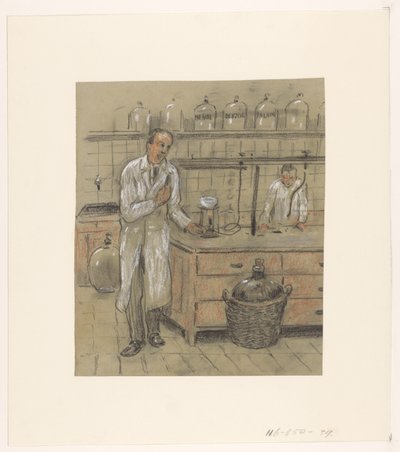 Kaksi miestä laboratoriossa tekijältä Herman Heijenbrock (possibly)