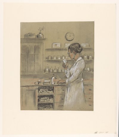 Nainen laboratoriossa tekijältä Herman Heijenbrock (possibly)