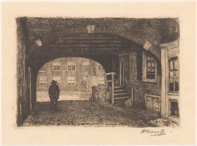 Pyhän Pietarin portti Amsterdamissa tekijältä Herman Heuff (signed by artist)