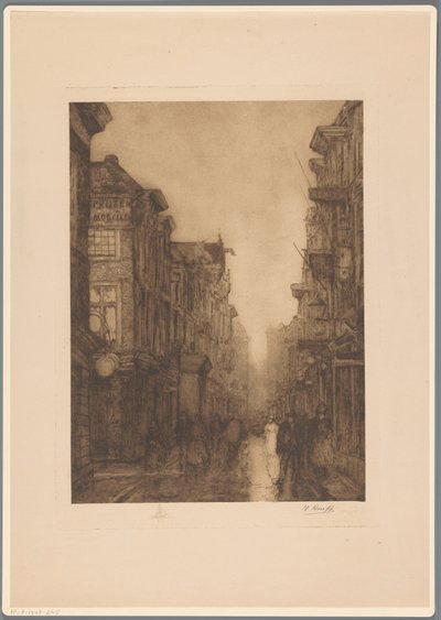 Spuistraat Haagissa tekijältä Herman Heuff (signed by artist)