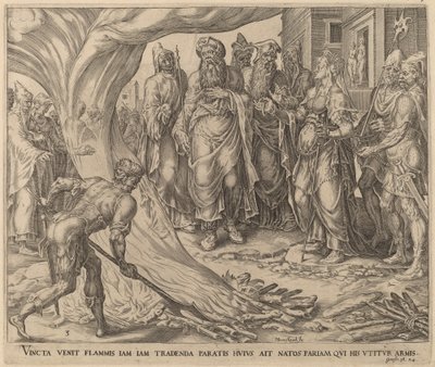 Tamar tuotu teloituksiin tekijältä Herman Jansz Muller after Maerten van Heemskerck