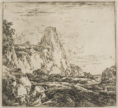 Pieni silta lähellä Kalliota, sarjasta Set of Landscapes (Maisemakuvia) tekijältä Herman Naijwincx