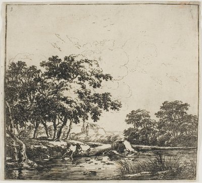 Joki metsässä, kolmoslevy sarjasta Set of Landscapes (Maisemat) tekijältä Herman Naijwincx