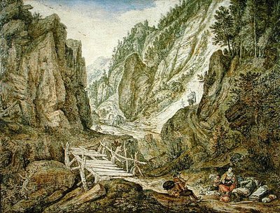 Vuoristoinen maisema tekijältä Herman the Younger Saftleven