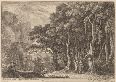 Satyr Gathering Fruit tekijältä Herman van Swanevelt
