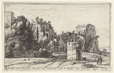 Vista de les Termes de Caracalla Parte delle terme Antoniano (títol a l