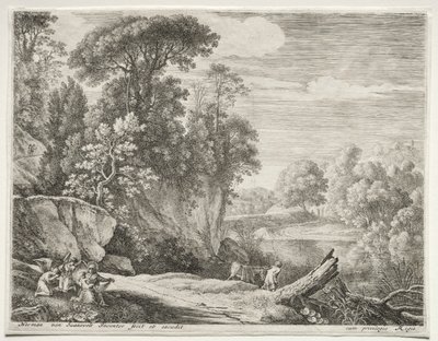 Aasi johti joelle, n. 1652-1654. tekijältä Herman van Swanevelt