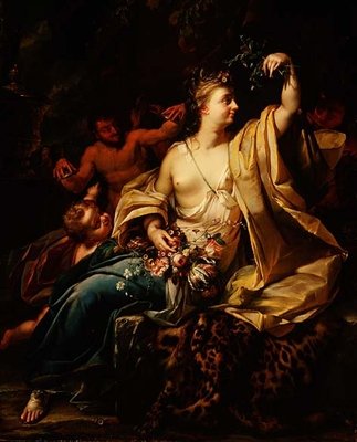 Bacchante ja putto, satyyrit ja nymfit tekijältä Herman van der Myn