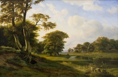 Metsämaisema Hellebækissä. Syksy tekijältä Hermann Carmiencke