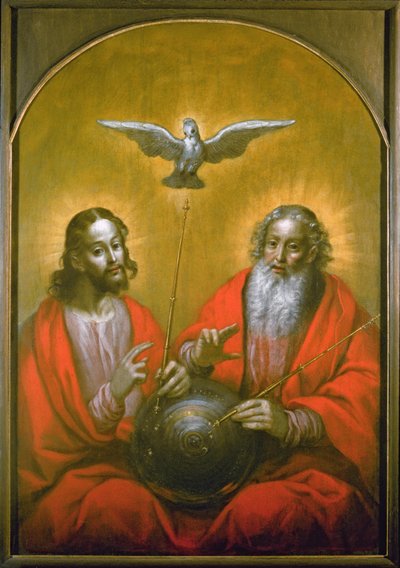 Pyhä Henki Ptolemaioksen maailman mallilla, 1610 tekijältä Hermann Han