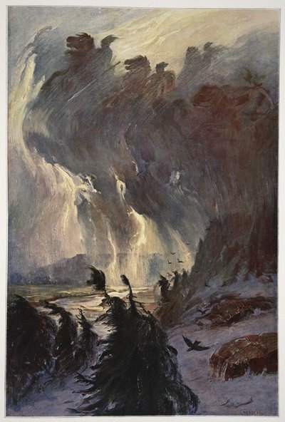 Valkyyrien ratsastusta, 1906 tekijältä Hermann Hendrich