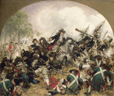 Vanha Dessauer Torinon taistelussa, 1883 tekijältä Hermann Joseph Wilhelm Knackfuss