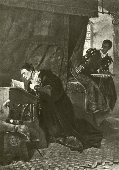 Louis XI ja Oliver Le Dain (kaiverrus) tekijältä Hermann Kaulbach