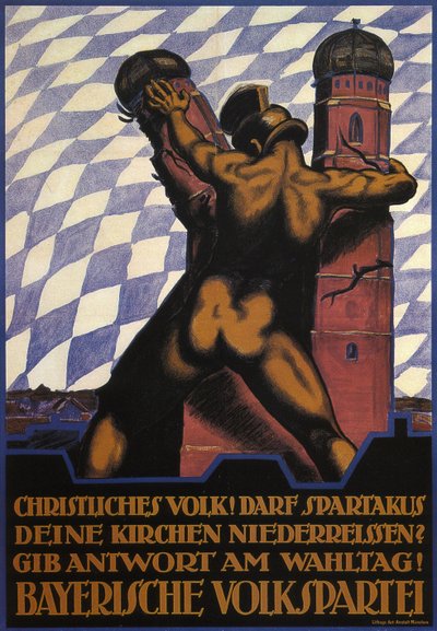 Kristityt! Revitäänkö Spartacus alas kirkkonne, 1919 tekijältä Hermann Keimel