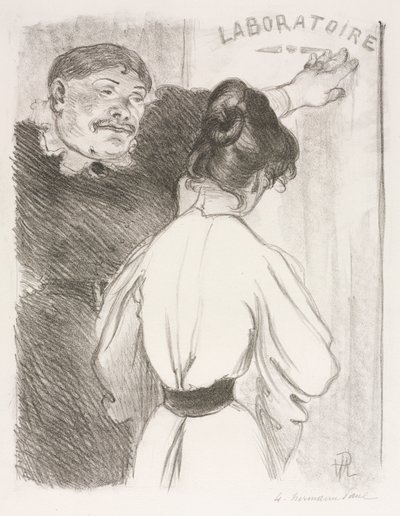 Laboratorio, c. 1900. tekijältä Hermann Paul