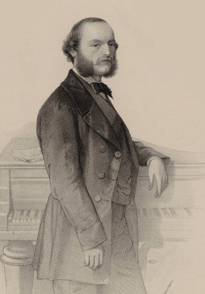Pianisti ja säveltäjä Désiré Magnuksen muotokuva 1828-1884. tekijältä Hermann Raunheim