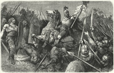 Belisarius hyökkää ostrogootteja vastaan Roomassa, 536 tekijältä Hermann Vogel