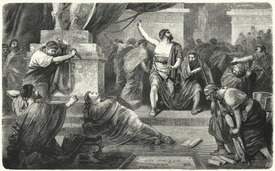 Brutus Julius Caesarin ruumiin yli, 44 eKr tekijältä Hermann Vogel
