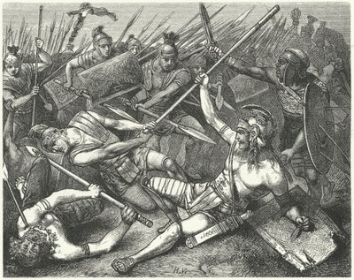 Spartacuksen kuolema, 71 eaa tekijältä Hermann Vogel