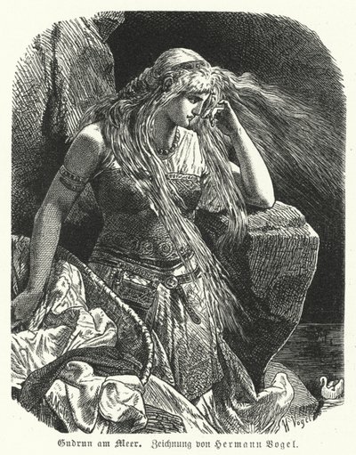 Gudrun meren rannalla tekijältä Hermann Vogel