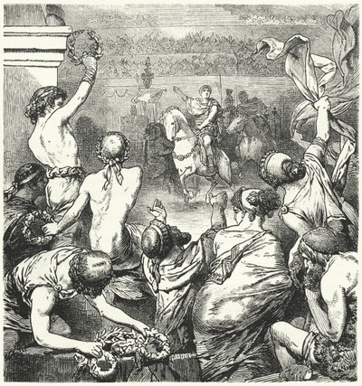 Titus Quinctius Flaminius julistaa Kreikan valtioiden vapauden vuonna 196 eKr tekijältä Hermann Vogel
