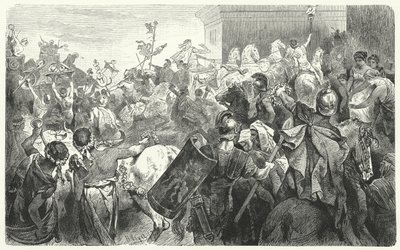 Scipio Aemilianuksen voitto Karthagon tuhon jälkeen kolmannessa puunilaissodassa, 146 eaa. tekijältä Hermann Vogel