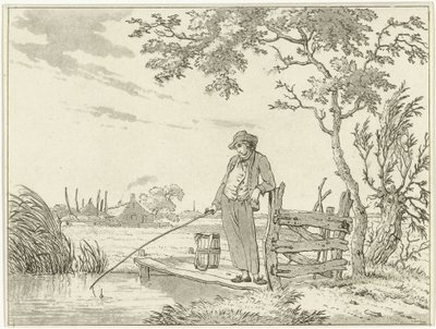 Kalastaja kannella tekijältä Hermanus Fock