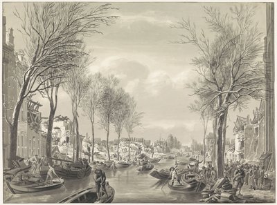 Steenschuurin kunnostustyöt katastrofin jälkeen, 1807 tekijältä Hermanus Numan (possibly)