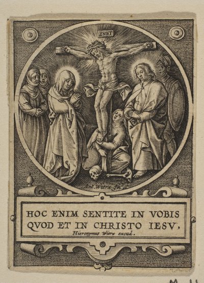 The Crucifixion Round kääntökopio.n.d. tekijältä Hieronymous Wierix