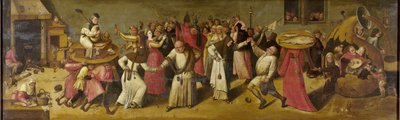Karnevaalin ja paastonajan välinen taistelu tekijältä Hieronymus (after) Bosch