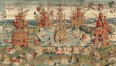 Maallisten ilojen puutarha. noin 1560 (kuvakudos) tekijältä Hieronymus (after) Bosch