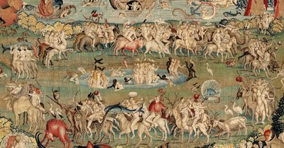 Maallisten ilojen puutarha. noin 1560 (kuvakudos) tekijältä Hieronymus (after) Bosch