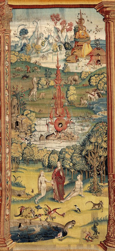 Maallisten ilojen puutarha. noin 1560 (kuvakudos) tekijältä Hieronymus (after) Bosch