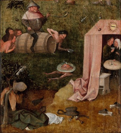 Säälittömän allegoria, n. 1495-1500 (öljy paneelille) tekijältä Hieronymus Bosch