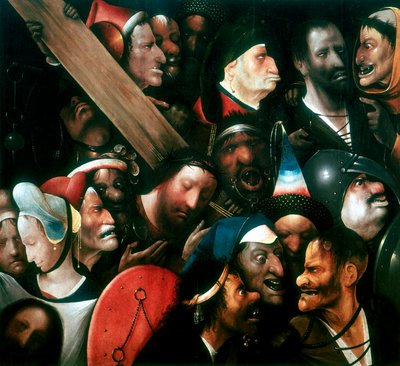 Ristin kantaminen, c1480-1516 tekijältä Hieronymus Bosch