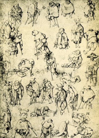 Rajalaiset, kerjäläiset ja kerjäläismuusikot tekijältä Hieronymus Bosch