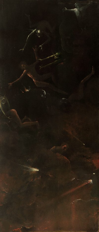 Neljä tulevaisuuden näkyä, noin 1490-1510. tekijältä Hieronymus Bosch