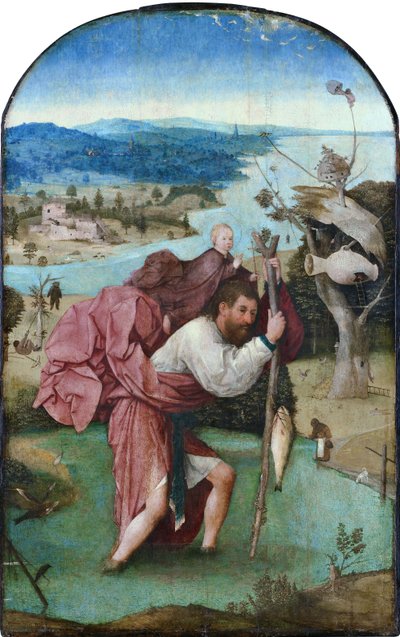 Pyhä Christopher tekijältä Hieronymus Bosch