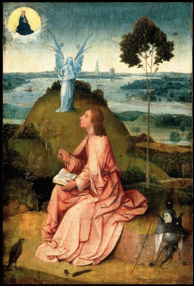 Pyhä Johannes evankelista Patmosella, n. 1505 tekijältä Hieronymus Bosch