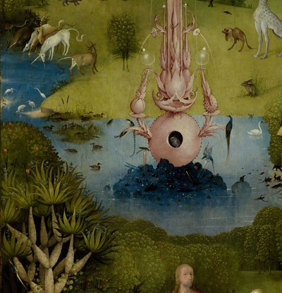 Maallisten ilojen puutarha, 1490-1500 tekijältä Hieronymus Bosch