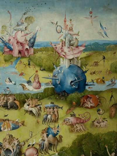 Maallisten ilojen puutarha, 1490-1500 tekijältä Hieronymus Bosch
