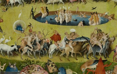 Maallisten ilojen puutarha, 1490-1500 tekijältä Hieronymus Bosch