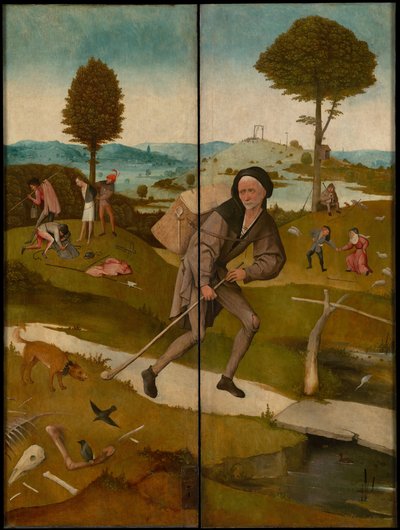 Haywainin triptyykki, n. 1516 (ulkoa) tekijältä Hieronymus Bosch