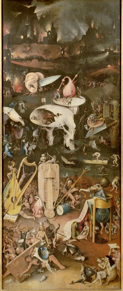 Helvetti (The Garden of Earthly Delights oikea paneeli) tekijältä Hieronymus Bosch