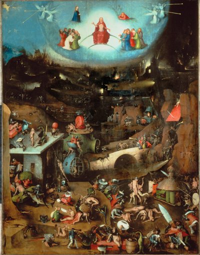 Viimeinen tuomio, keskitaulu (öljy tammipuulle) tekijältä Hieronymus Bosch