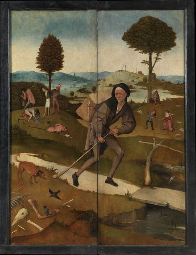 Peddler Haywain-triptyykki, kääntöpuoli tekijältä Hieronymus Bosch