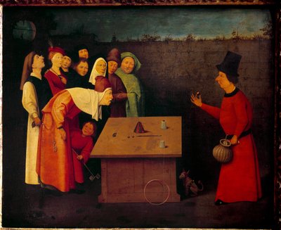 Kelauslaite (tai taikuri). Hieronymus Van Aekenin (Aken) maalaus, Jerome Bosch (1450-1516) tekijältä Hieronymus Bosch