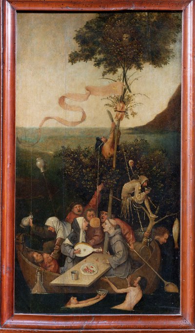 Narrien laiva, noin 1500 (maalaus puulle) tekijältä Hieronymus Bosch